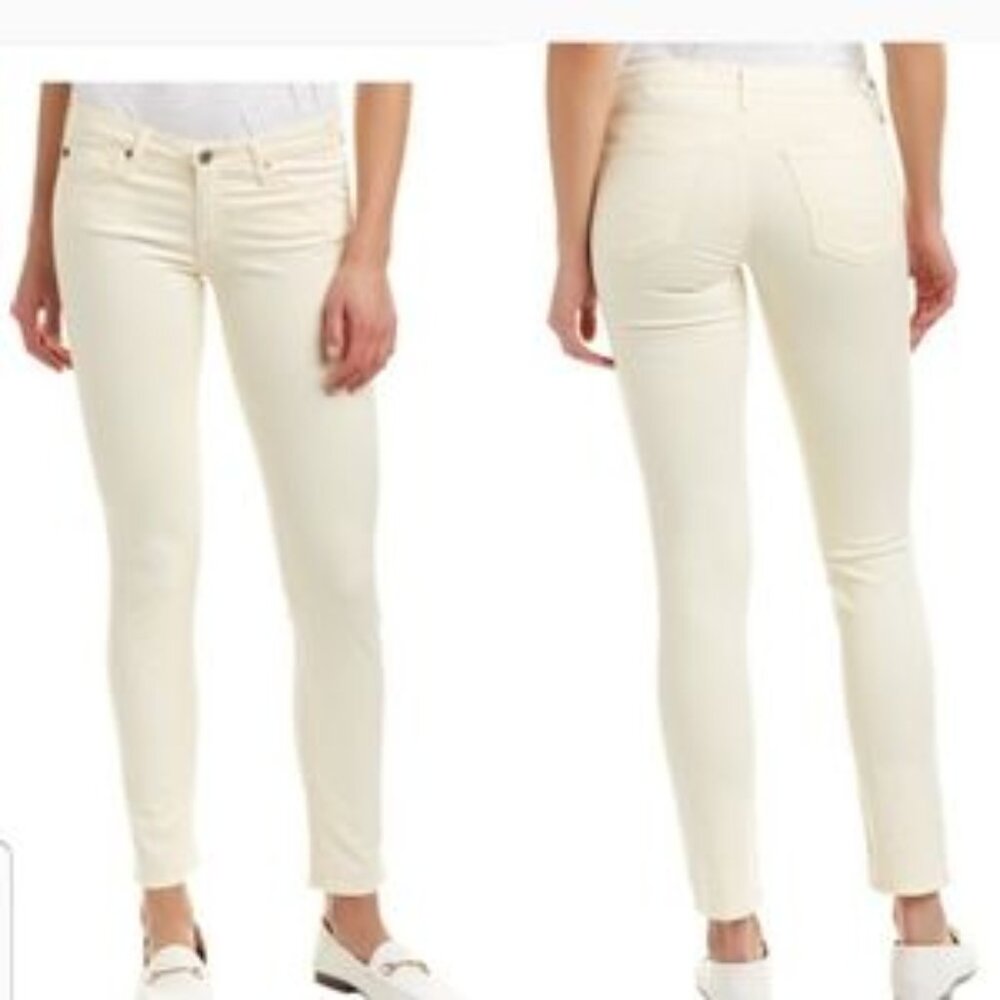 AG Adriano Goldschmeid The Stilt Cigarette Leg Ivory Jeans 27R